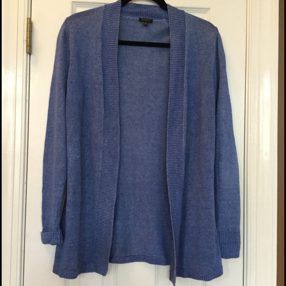 Talbots Long Open Front Cardigan